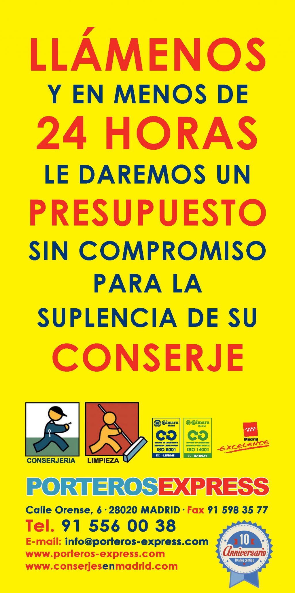 Suplencias de conserjería y Limpieza